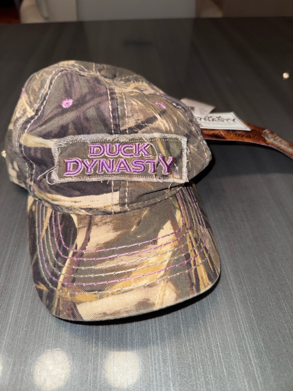 Realtree Duck Dynasty Camo Hat with Pink Stitching Accents